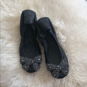 Tory Burch glitter slides